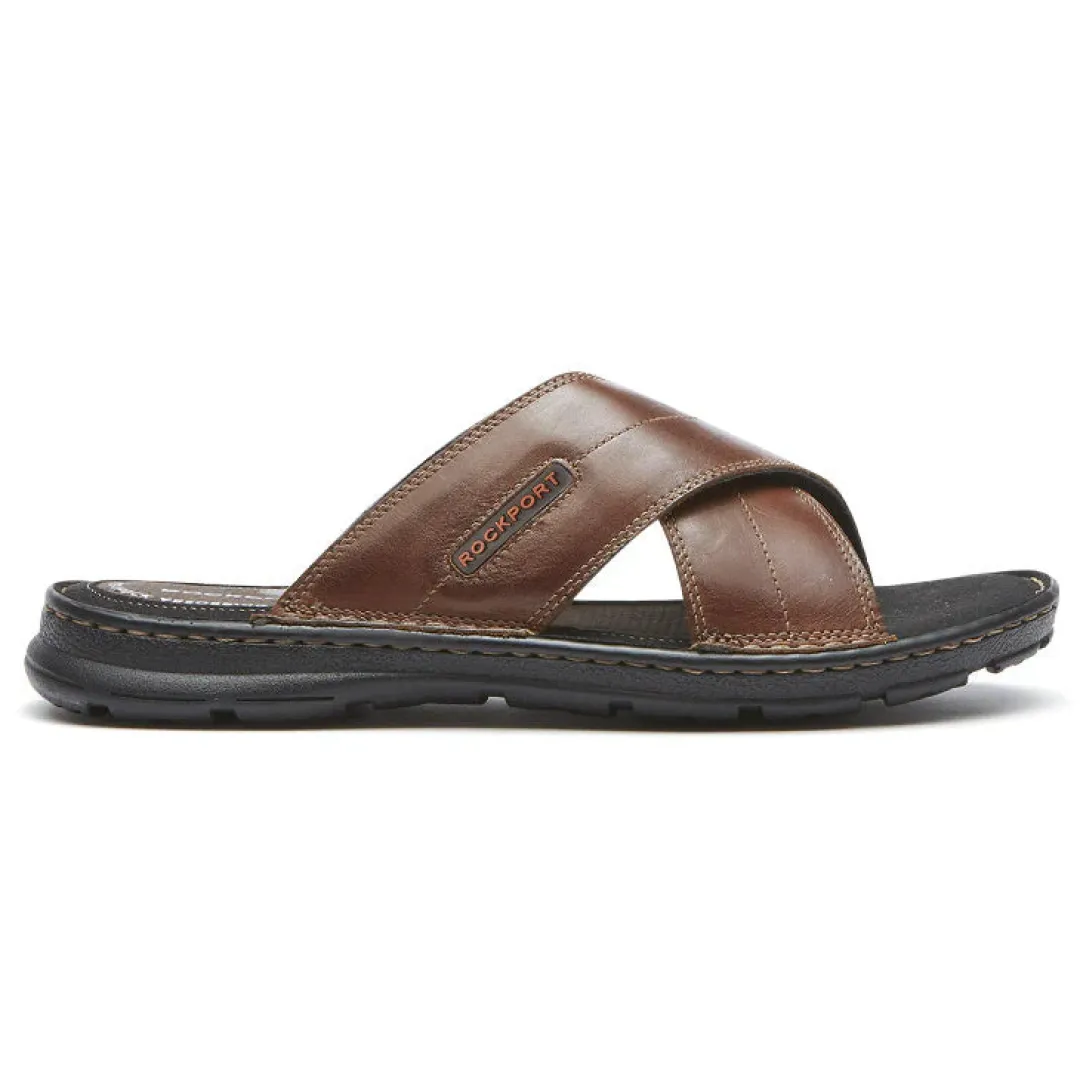 Best Rockport Men'S Darwyn Cross Band Slide Coach Brown Lea