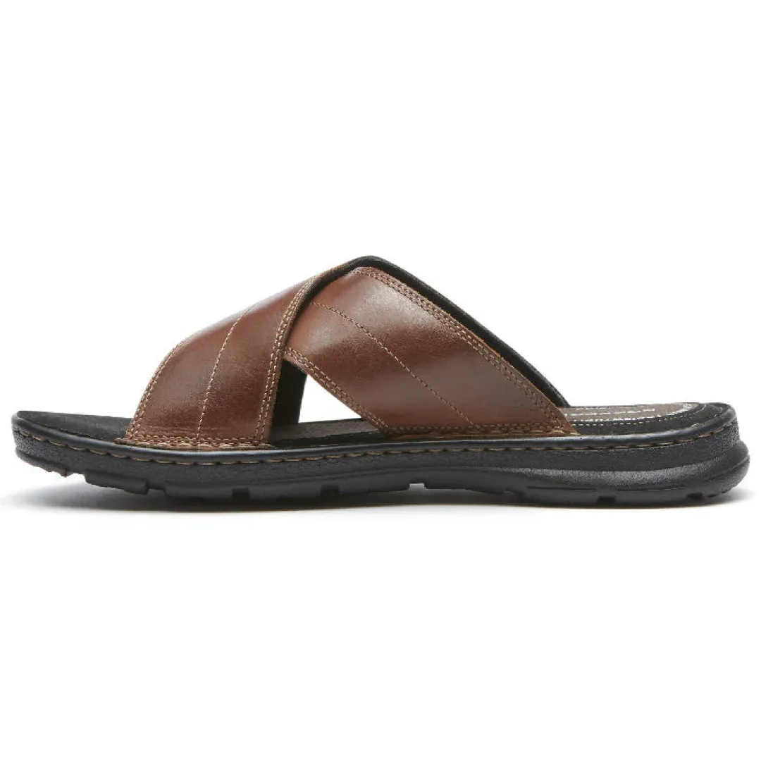 Best Rockport Men'S Darwyn Cross Band Slide Coach Brown Lea