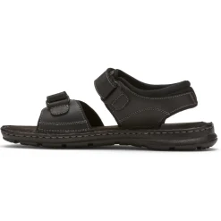 Fashion Rockport Men'S Darwyn Quarter-Strap Sandal Black Leather 2