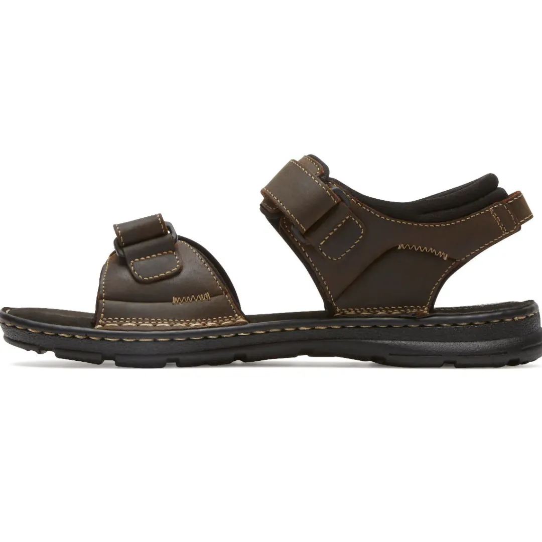 Fashion Rockport Men'S Darwyn Quarter-Strap Sandal Brown Ii Leather