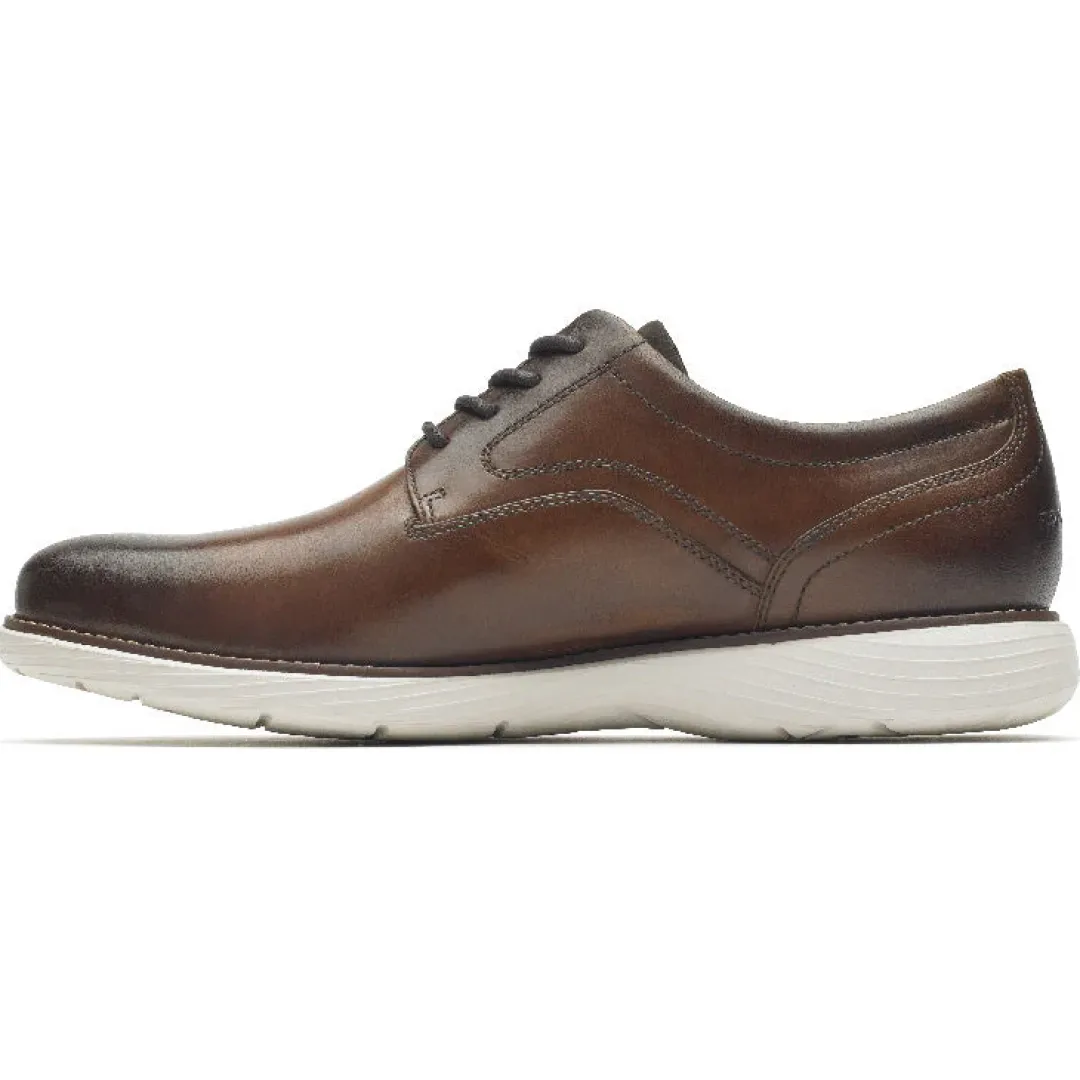 Best Rockport Men'S Garett Plain Toe Oxford Cognac