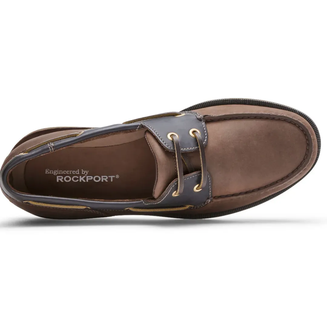 Outlet Rockport Men'S Perth Boat Shoe Chocolate/Bark