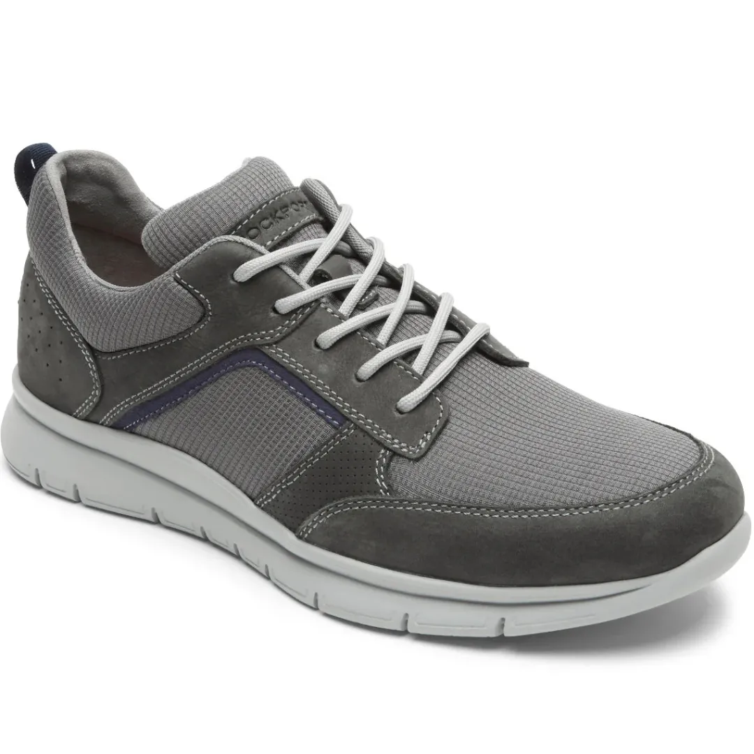 Discount Rockport Men'S Primetime Casual Mudguard Sneaker Grey Mesh/Lea