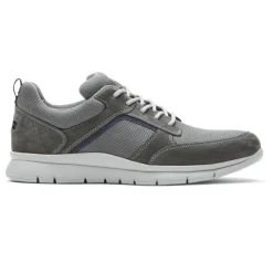 Discount Rockport Men'S Primetime Casual Mudguard Sneaker Grey Mesh/Lea
