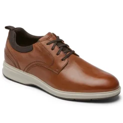 Hot Rockport Men'S Total Motion City Plain Toe Oxford Tan Tumbled