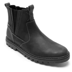 Sale Rockport Men'S Weather Or Not Waterproof Chelsea Boot Black Leather/Suede