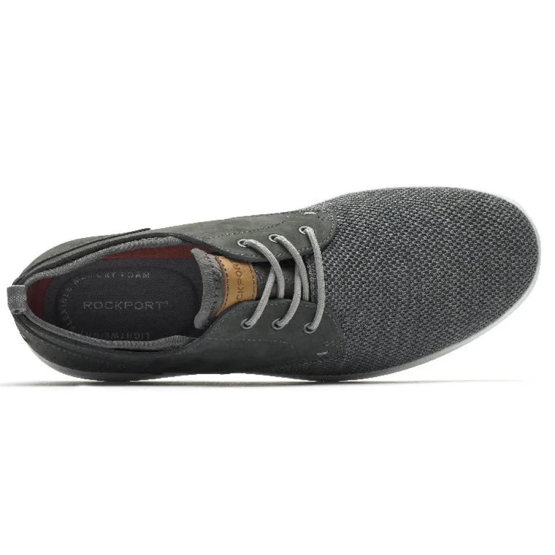 Clearance Rockport Men'S Zaden Plain Toe Oxford Pewter Nubuck/Mesh