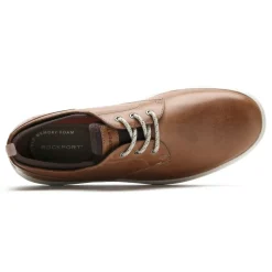 Hot Rockport Men'S Zaden Plain Toe Oxford Boston Tan Leather