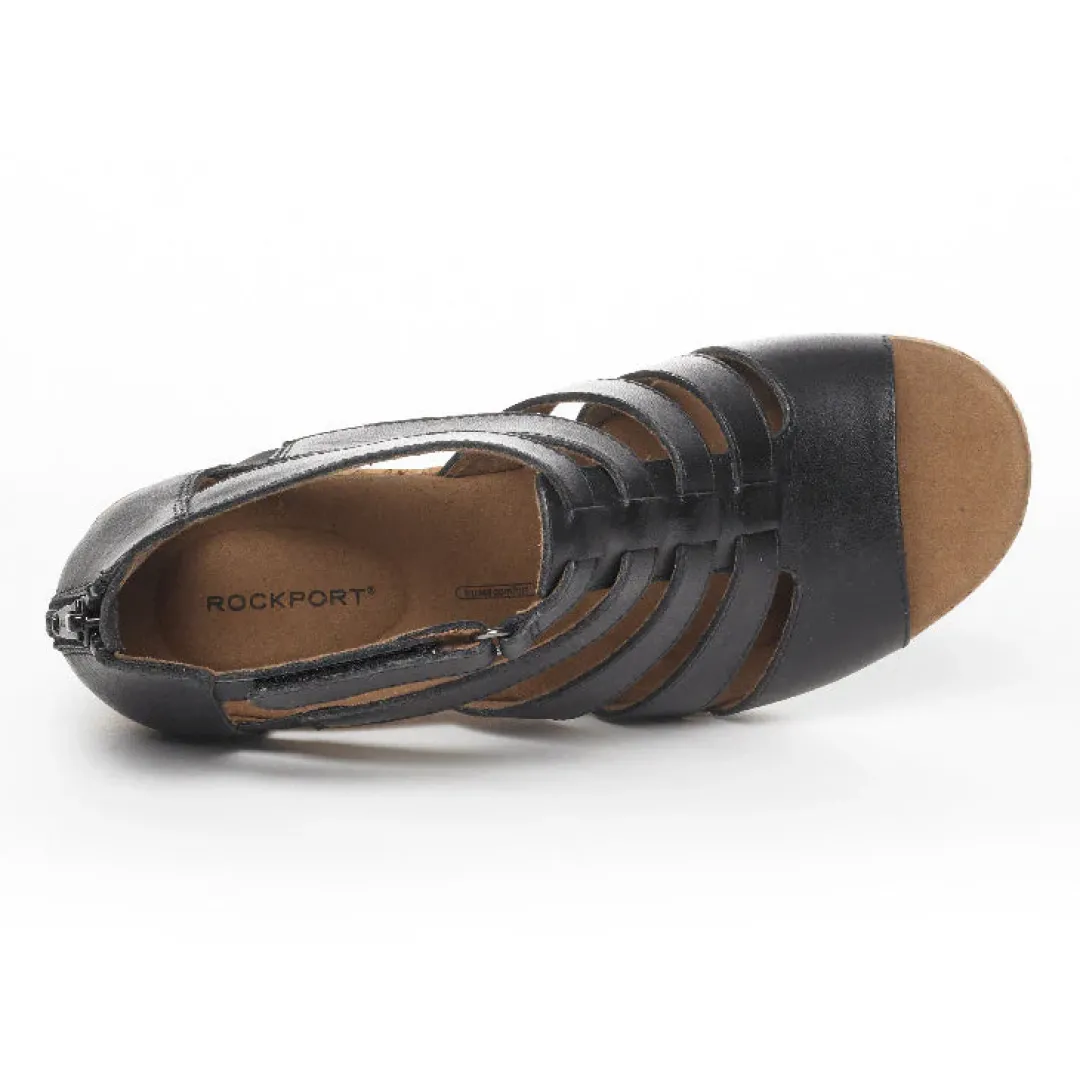 Outlet Rockport Women'S Briah Gladiator Sandal Black Leather