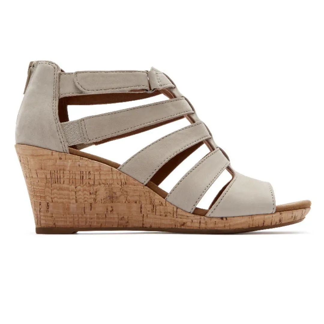 Clearance Rockport Women'S Briah Gladiator Sandal New Taupe Nubuck