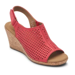 Best Rockport Women'S Briah Perforated Slingback Sandal Cayenne Red
