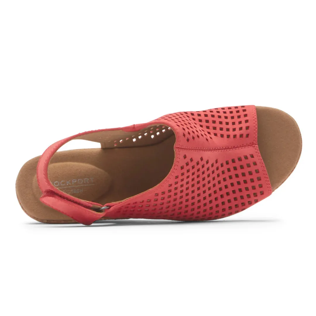 Best Rockport Women'S Briah Perforated Slingback Sandal Cayenne Red