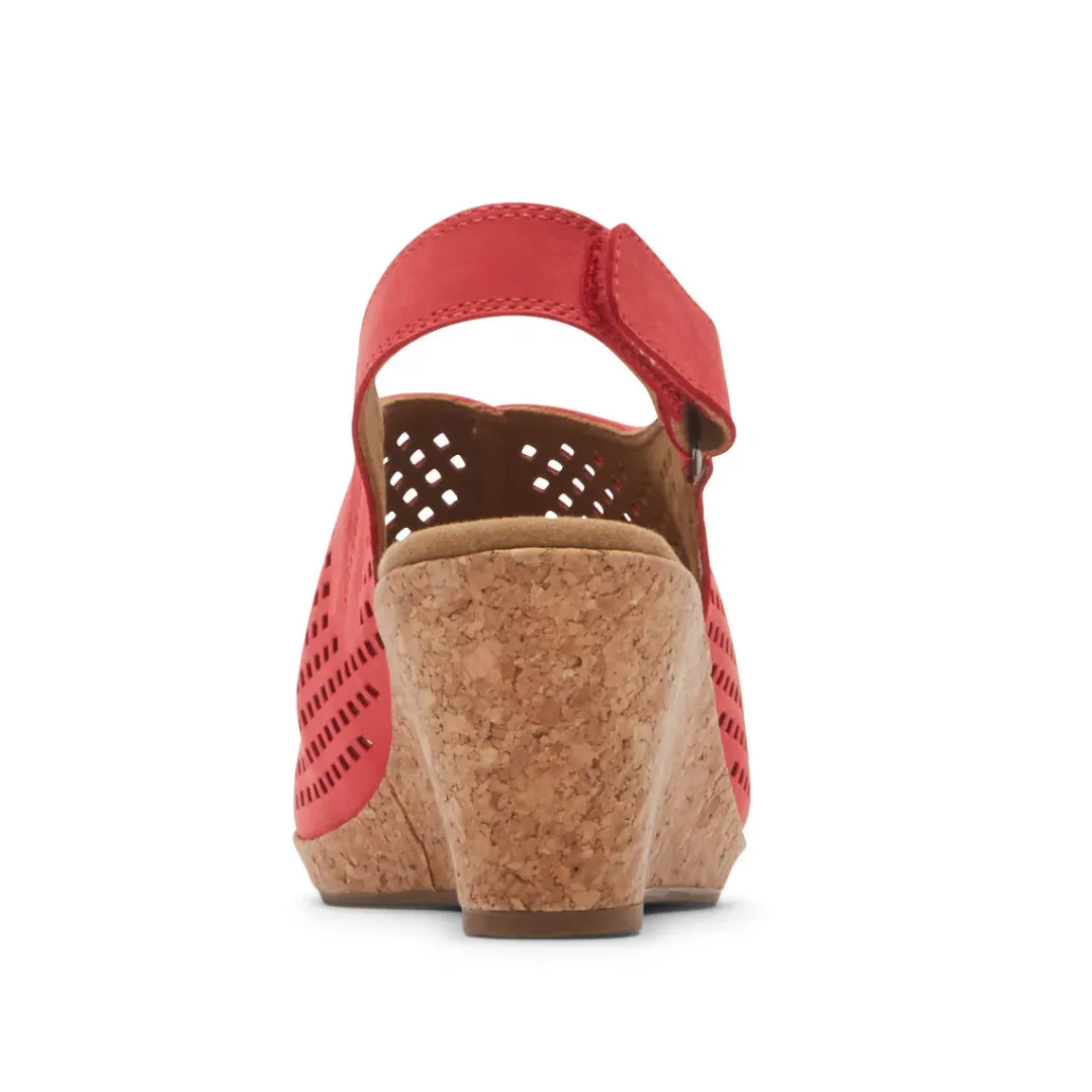 Best Rockport Women'S Briah Perforated Slingback Sandal Cayenne Red