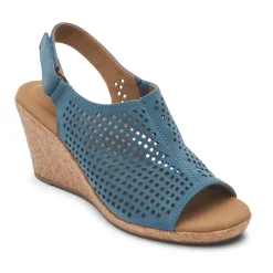 Clearance Rockport Women'S Briah Perforated Slingback Sandal Bluestone