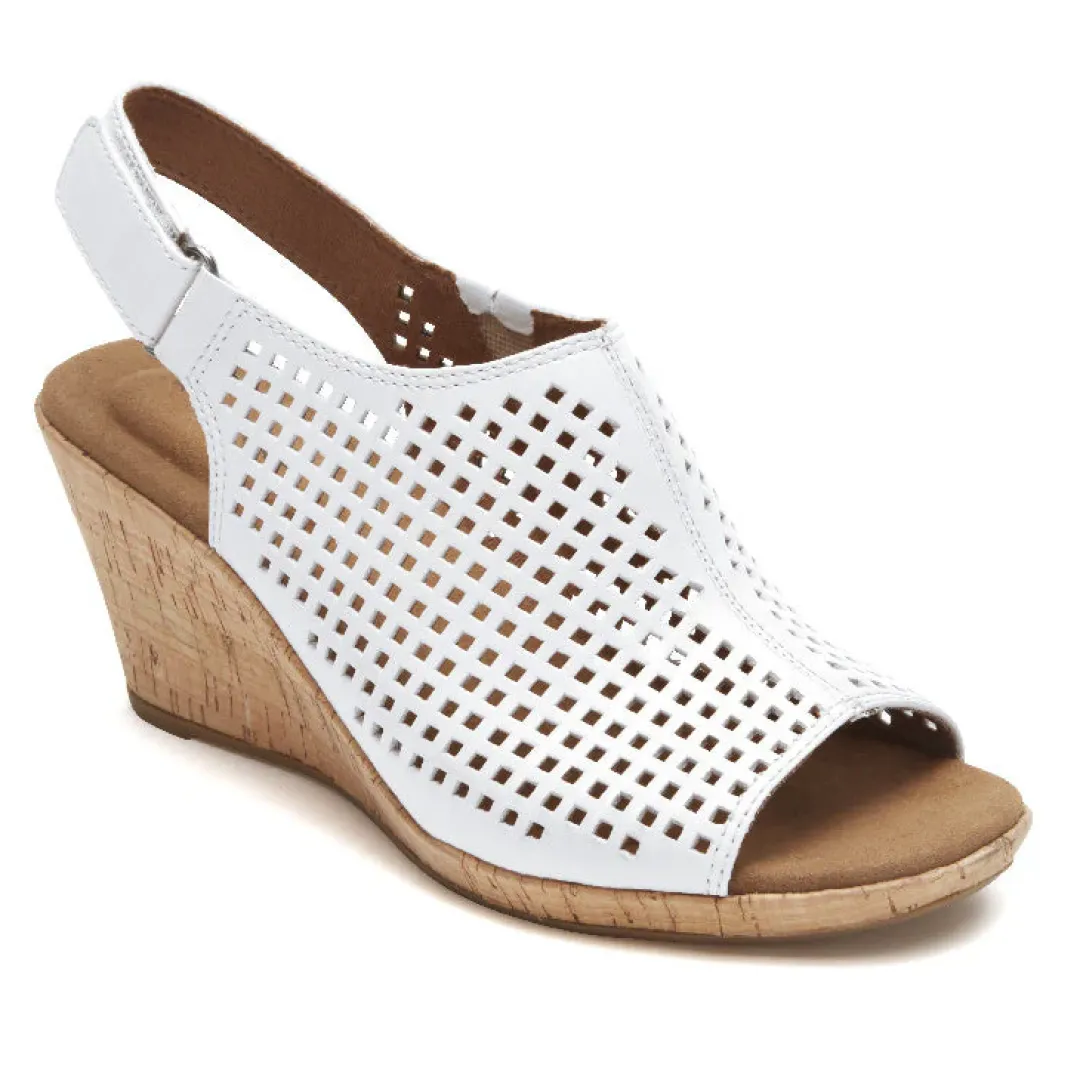 Fashion Rockport Women'S Briah Perforated Slingback Sandal White