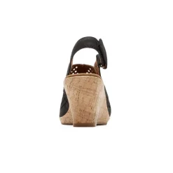 Fashion Rockport Women'S Briah Perforated Slingback Sandal Black Nubuck