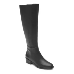 Clearance Rockport Women'S Evalyn Tall Boot Black Lthr