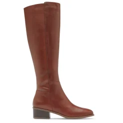 Clearance Rockport Women'S Evalyn Tall Wide Calf Boot Saddle Lthr
