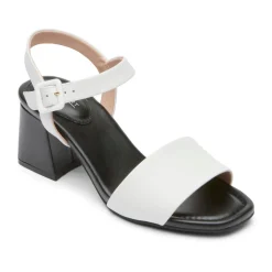 Hot Rockport Women'S Farrah 2-Strap Heel White/Black