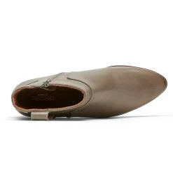 New Rockport Women'S Geovana Waterproof Layered Boot Taupe Lthr Wp