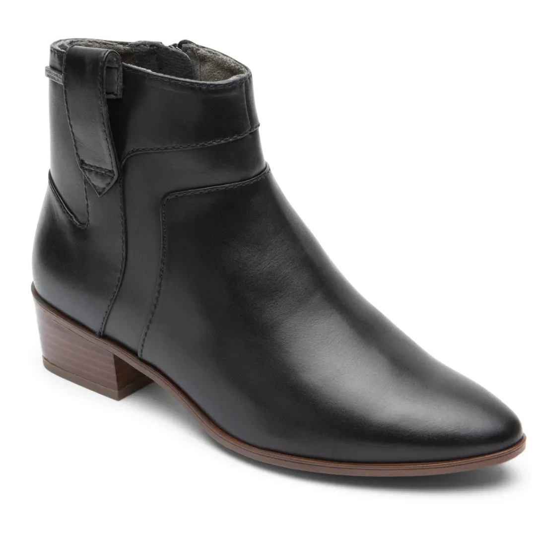 Clearance Rockport Women'S Geovana Waterproof Layered Boot Black Lthr Wp
