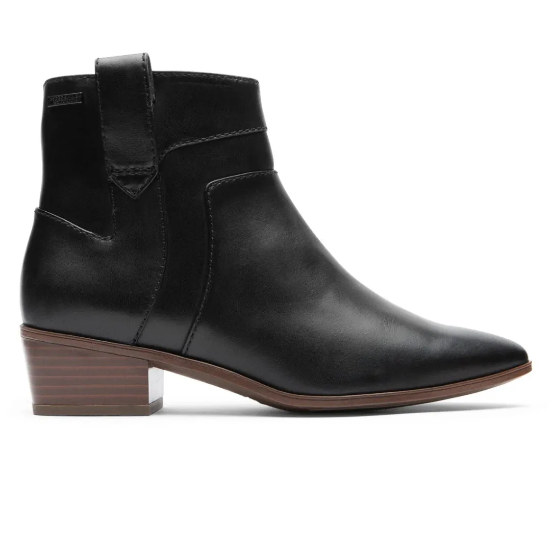 Clearance Rockport Women'S Geovana Waterproof Layered Boot Black Lthr Wp