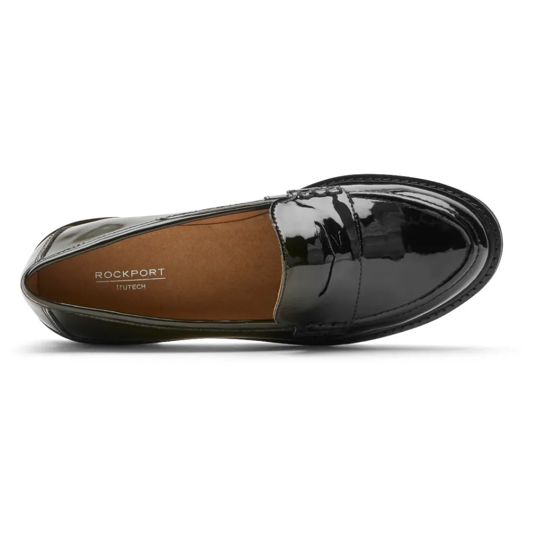 New Rockport Women'S Kacey Penny Loafer Black Patent