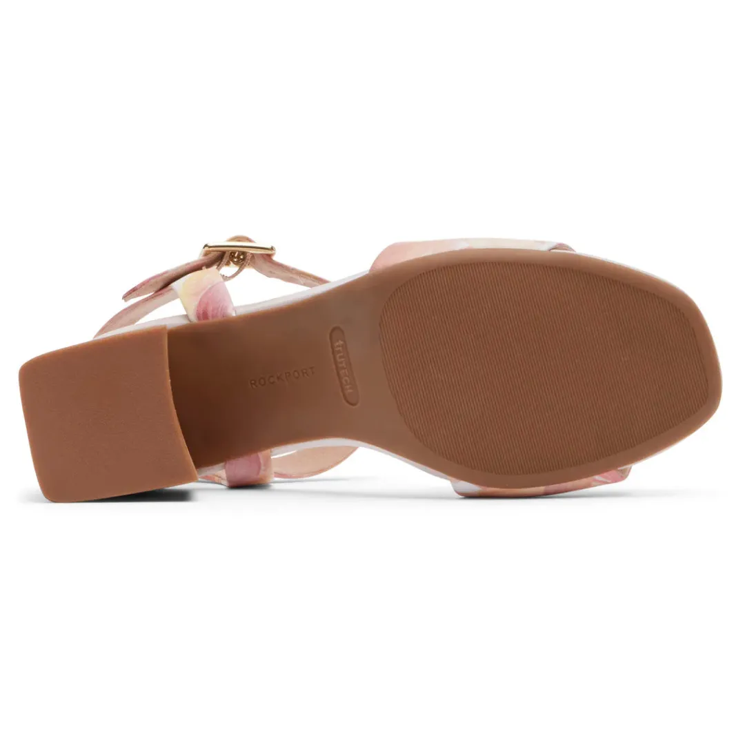 Hot Rockport Women'S Oh Joy! - Farrah 2-Strap Heel Pink Painterly