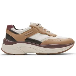 Online Rockport Women'S Prowalker Eco Sneaker Tan/Black Lthr/Textile Eco
