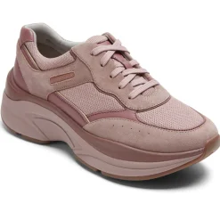 Discount Rockport Women'S Prowalker Eco Sneaker Mauve Suede/Textile Eco