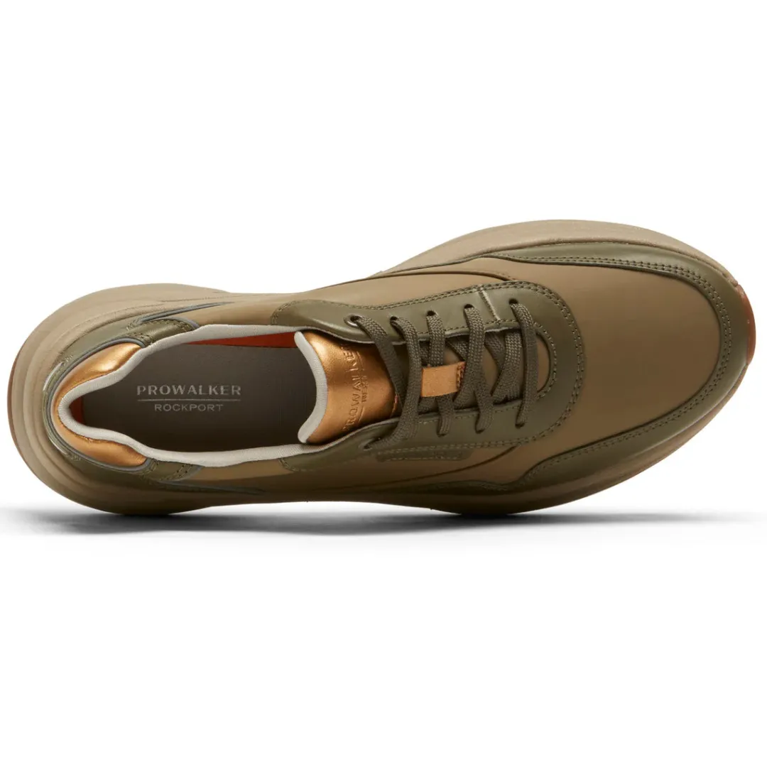 Discount Rockport Women'S Prowalker Next Sneaker Forest Lthr/Textile