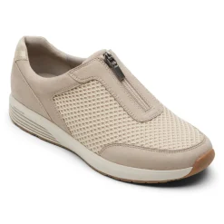 Clearance Rockport Women'S Prowalker Trustride Zip Sneaker Vanilla