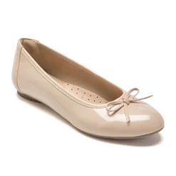 Sale Rockport Women'S Reagan Ballet Flat Neutral Beige Patent Synthetic