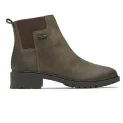 Online Rockport Women'S Ryleigh Waterproof Chelsea Boot Dk Taupe Lthr Wp Wl