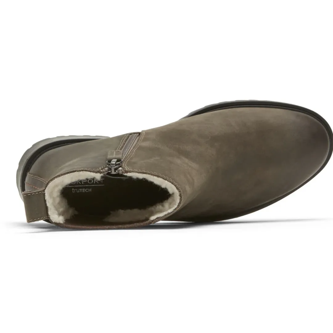 Online Rockport Women'S Ryleigh Waterproof Chelsea Boot Dk Taupe Lthr Wp Wl