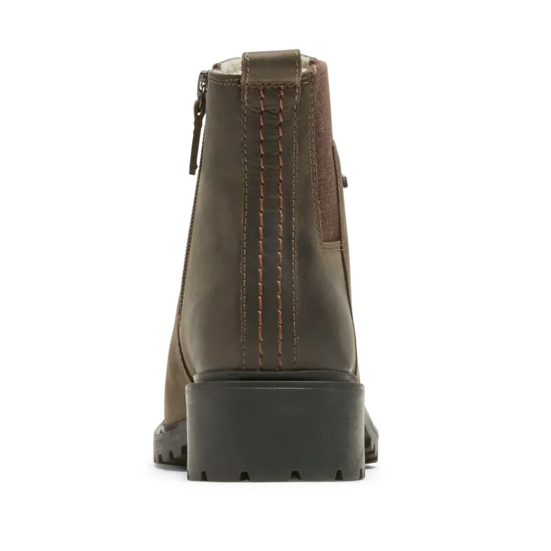 Online Rockport Women'S Ryleigh Waterproof Chelsea Boot Dk Taupe Lthr Wp Wl