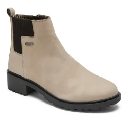 Clearance Rockport Women'S Ryleigh Waterproof Chelsea Boot Taupe Nubuck Wp