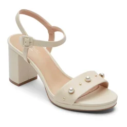 Hot Rockport Women'S Tabitha 2-Strap Heel Vanilla Pearl