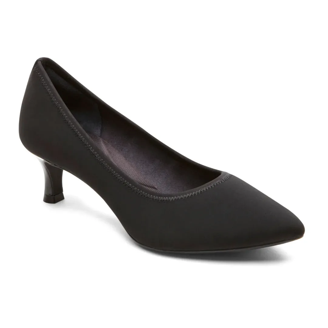 New Rockport Women'S Total Motion Kaiya Heel Black Elastic