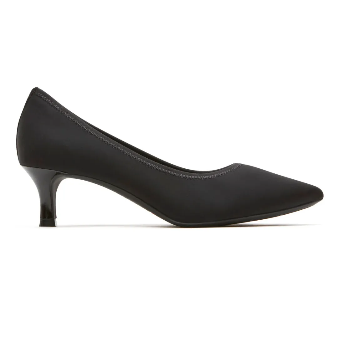 New Rockport Women'S Total Motion Kaiya Heel Black Elastic