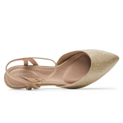 Clearance Rockport Women'S Total Motion Kalila Ankle Strap Heel Nude Glam