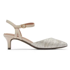 Clearance Rockport Women'S Total Motion Kalila Ankle Strap Heel Vanilla