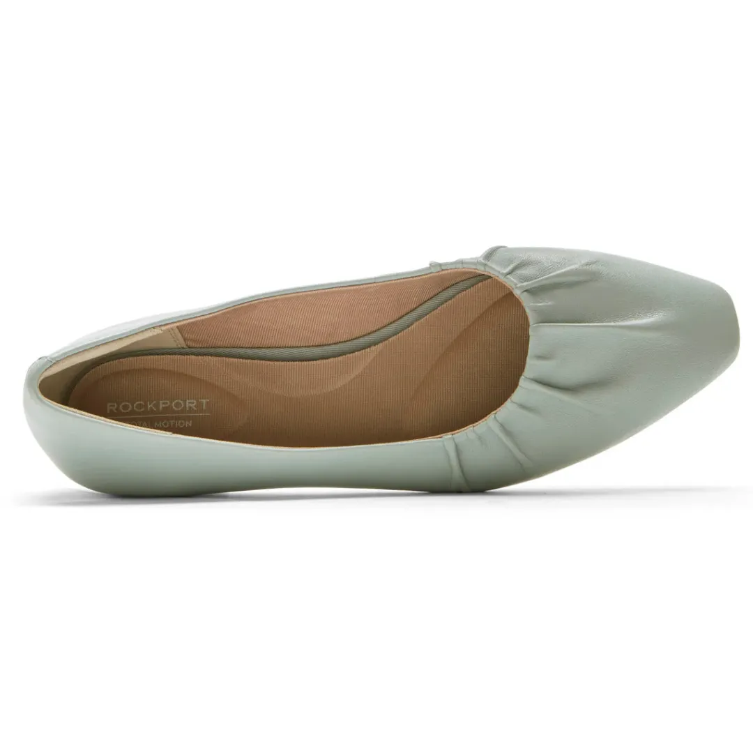 Discount Rockport Women'S Total Motion Laylani Gathered Flat Jade Lthr