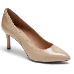 Fashion Rockport Women'S Total Motion 75Mm Pieced Heel Neutral Beige Patent Synthetic