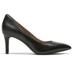 New Rockport Women'S Total Motion 75Mm Pieced Heel Black/Lizard