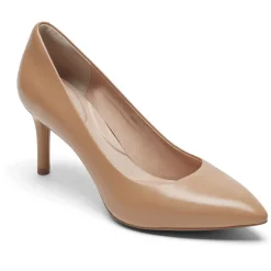 Sale Rockport Women'S Total Motion 75Mm Pointed Toe Heel Mocha Latte