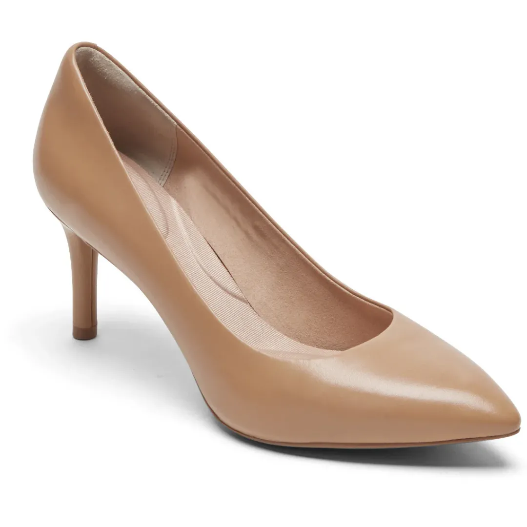 Sale Rockport Women'S Total Motion 75Mm Pointed Toe Heel Mocha Latte