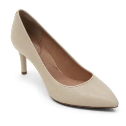 Outlet Rockport Women'S Total Motion 75Mm Pointed Toe Heel Vanilla Wavy