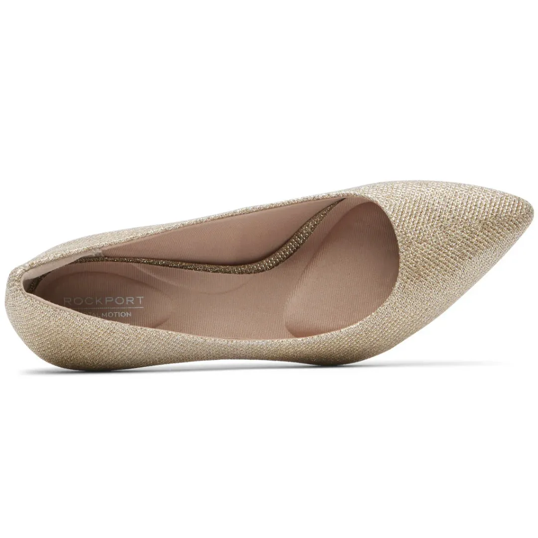 Hot Rockport Women'S Total Motion 75Mm Pointed Toe Heel Nude Glam