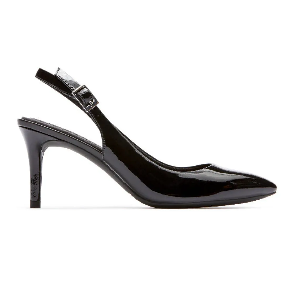 Hot Rockport Women'S Total Motion 75Mm Slingback Shoe Black Patent